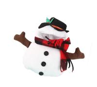 Snowmen Costume for Small Media Dogs Winter Warm Fleece Lined Outfit Elastics Christmas Party Apparels Machine Washable Dog Outfits