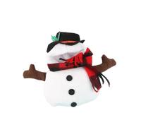 Snowmen Pattern Dog Winter Wear Fleece Lined with Hat, M | Warm Outfit Durability Machine Washable Costume for Small Media Breeds Comfortable Breathable Polyester Fabric