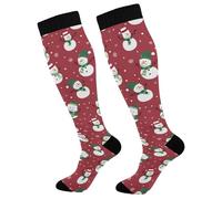 Snowmen Pattern Running Socks 50Cm Graduated Sports Socks Flying Stockings For Pregnancy Diabetic Support Nurses