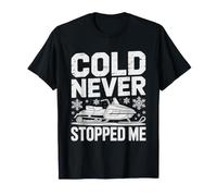 Snowmobile Dad Mountain Trail Rider Cold Never Stops Sled T-Shirt