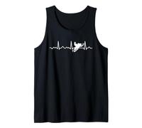 Snowmobile Heartbeat Funny Winter Outdoor Adventure Tank Top