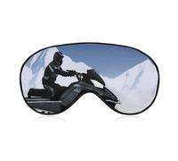 Snowmobile Sleep Mask, Ultra Soft Eye Mask for Sleeping with Adjustable Strap, Comfortable Lightweight Blindfold Eyeshade, Total Blackout Eye Cover for Night Sleep Travel Office Nap