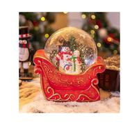 (Snowmobile Snowman) Christmas decorations crystal ball music box Santa Claus snowman snow music light gift