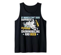 Snowmobiling and Beer Funny Snowmobile Rider Winter Humor Tank Top