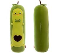 SNOWOLF Avocado Stuffed Animal Long Pillow Large Squishy Plush Toys Soft Kawaii Stuff Cuddle Toy Adorable Hugging Pillow for Kids (80cm, Green)