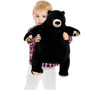 SNOWOLF Giant Simulation 60cm Bear Toy Stuffed Animal Plush Doll Huge Cuddly Teddy Bear for Home Decoration Valentine's Birthday Gift, 23.6in/60cm, Black