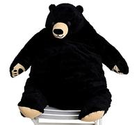SNOWOLF Giant Simulation 60cm Bear Toy Stuffed Animal Plush Doll Huge Cuddly Teddy Bear for Home Decoration Valentine's Birthday Gift, 23.6in/60cm, Black