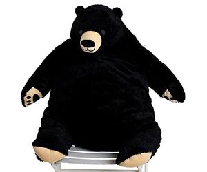 SNOWOLF Giant Simulation 80cm Bear Toy Stuffed Animal Plush Doll Huge Cuddly Teddy Bear for Home Decoration Valentine's Birthday Gift, 31.5in/80cm, Black