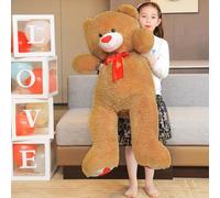 SNOWOLF Giant XXL Teddy Bear Plush Cuddly Bear Plush Bear with Button Eyes 110 cm, Large Soft Teddy Bear Stuffed Toy Gift for Birthday, Valentine's Day or Christmas (1.1 m, Dark Brown)