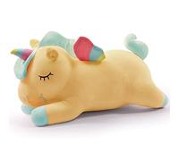 SNOWOLF Unicorn Stuffed Animal Toys Cute Soft Unicorn Plush Hugging Pillow with Rainbow Wings Kawaii Toy for Kids Girls(Yellow, 40cm)