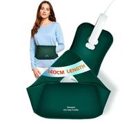 Snowpea Rechargeable Electric Hot Water Bottle Bed Warmer Hand Warmer with 140cm/55in Belly Belt Green