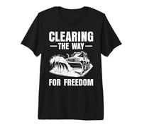 Snowplow Driver CLEARING The Way for Freedom Snow Plow Premium T-Shirt
