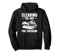 Snowplow Driver CLEARING THE WAY FOR FREEDOM Snow Plow Pullover Hoodie