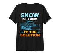Snowplow Snow is The Enemy Funny Snow Plower Premium T-Shirt