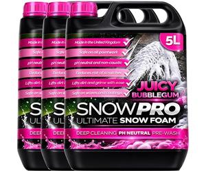 SnowPro Snow Foam Shampoo Car Wash Soap 15L pH Neutral Vehicle Cleaning Detailing Pre Wash Bubblegum Fragrance
