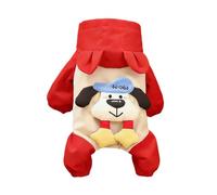 Snowproof Pet Coat with Three-dimensional Dog Ears Hoodie, Windproof Clothing for Small Puppies, Insulated Jumpsuit with Fleece Lining, Durable Outdoor Animal Active Wear Red XL