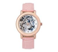 Snows Leopard Women's Wrist Watch Fashion Alloy Quartz Watch with Strap Easy to Read