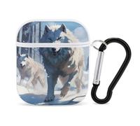 Snows Wolves PC Headphone Case for AirPods 1 And 2 Earphone Cover Earbuds Accessories with Keychain