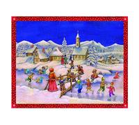 Snowscene Snowy Village Skating Richard Sellmer Advent Calendar 355 x 265 mm