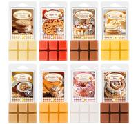 SNOWSEN Bakery Wax Melts Wax Cubes, Strong Fragrance Soy Wax Cubes for Wax Warmer, Scented Wax Melts Gift Set, Toasted Coconut, Apple Pie, Vanilla Almond Biscuit and More, Wax Melts Tarts - 8 Pack