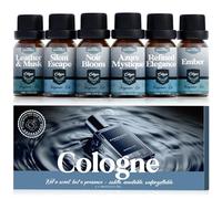 SNOWSEN Cologne Essential Oil Blends Set - Diffuser Oils for Home, Candle Making & Aromatherapy, Fragrance Oils Gift Set - Including Noir Bloom, Ember, Leather & Musk, and More