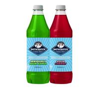 SnowShock Slush Syrup 1L Sour Apple & Sour Cherry 2x Pack | Slushy Concentrate Dilute for Ice Slushie Machine | Refreshing Frozen Drink Mix for Kids Parties, Cafes, Events & Food Vans | Vegan