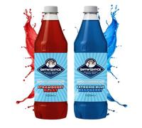 SnowShock Slush Syrup 1L Strawberry & Blue Raspberry 2x Pack | Slushy Concentrate Dilute for Ice Slushie Machine | Refreshing Frozen Drink Mix for Kids Parties, Cafes, Events & Food Vans | Vegan