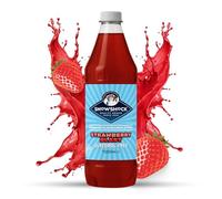 SnowShock Slush Syrup 1L Strawberry | Glycerol Free Slushy Concentrate Dilute for Ice Slushie Machine - Makes 20 Drinks - Refreshing Frozen Drink Mix for Kids Parties, Cafes, Events | Vegan