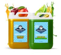 SnowShock Slush Syrup 5L Apple & Mango & Lemon & Lime 2x Pack | Slushy Concentrate Dilute for Ice Slushie Machine | Refreshing Frozen Drink Mix for Kids Parties, Cafes, Events & Food Vans | Vegan