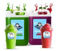 SnowShock Slush Syrup 5L Sour Apple & Sour Cherry 2x Pack | Slushy Concentrate Dilute for Ice Slushie Machine | Refreshing Frozen Drink Mix for Kids Parties, Cafes, Events & Food Vans | Vegan