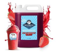 SnowShock Slush Syrup 5L Strawberry | Slushy Concentrate Dilute for Ice Slushie Machine - Makes Up To 110 Drinks - Refreshing Frozen Drink Mix for Kids Parties, Cafes, Events & Food Vans | 100% Vegan