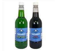 SnowShock Twin Pack 2x1ltr Slush Syrup Sour Apple & Sour Cherry - Concentrate Dilute for Ice/Slushy Machine, Flavoured Slushie Maker, Compatible with Ninja Slushie Machines