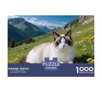 Snowshoe, 1000-piece Puzzle, Leisure And Mental Challenge in One, Perfect for Collectors Or Art Lovers, Suitable for Ages 10+, Pet Cat, 38x26cm/1000pcs