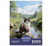 Snowshoe, 1000-piece Puzzle, Leisure And Mental Challenge in One, Perfect for Collectors Or Art Lovers, Suitable for Ages 10+, Pet Cat, 70x50cm/1000pcs