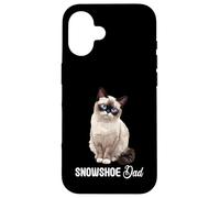 Snowshoe Cats Cat Kitten Snowshoe Dad Case for iPhone 16