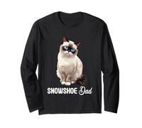 Snowshoe Cats Cat Kitten Snowshoe Dad Long Sleeve T-Shirt