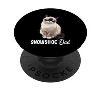Snowshoe Cats Cat Kitten Snowshoe Dad PopSockets Adhesive PopGrip