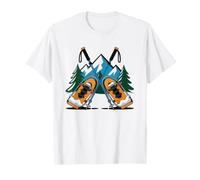 Snowshoe Hiker Boot Print Tracks Winter Identity Trail Mark T-Shirt