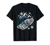 Snowshoe Hiker Full Moon Winter Night Trail Snowshoer Hike T-Shirt