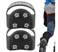 Snowshoe Spikes, Shoe Spikes for Snow, Non-slip Stainless Steel Gripper Spike Snowshoe Ice Shoes, Climbing Crampons Reflective Traction Snow Grips for Climbing and Ice