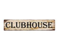 snowsun Metal Sign Clubhouse Vintage Signs Retro Tin Signs Aluminum Sign for Kitchen Home Garden Wall Bar Cafe Decor 4x16 Inches