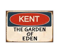 snowsun Metal Sign Kent The Garden Of Eden Sign Vintage Sign Retro Aluminum Tin Signs for Home Kitchen Bathroom Garden Bar 8x12 Inches