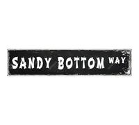 snowsun Metal Signs Sandy Bottoms Way Tin Sign Aluminum Sign Funny Vintage Street Sign Wall Decor for Home Farmhouse Bar Cafe Fence Yard Signs 6×16 Inches