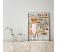 Snowsun Metal Tin Sign Basenji Dog Every Snack You Make Every Meal You Bake Every Bite You Take Aluminum Vintage Sign tin sign Retro for Home Garden Office Wall Decor 8x12 Inches