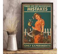 Snowsun Metal Tin Sign There Are No Gardening Mistakes Only Experiments Aluminum Vintage Sign tin sign Retro for Home Garden Office Wall Decor 8x12 Inches