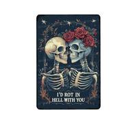 Snowsun Tin Sign I'd Rot In Hell With You Metal Signs Retro Sign Vintage Signs For Home Bar Office Outdoor Garden Wall Decor 8x12 Inch