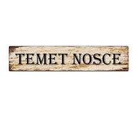 Snowsun Vintage Metal Sign - Temet Nosce Art Plaque, Aluminum, 4x16 Inches for Bedroom, Kitchen, Garden, Wall, Pub, Club, Coffee Hanging Decor