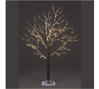 Snowtime 1.2m Cooper Wire Frosted Brown Twig Tree Warm White LEDs