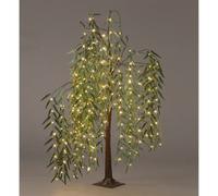 Snowtime 1.5M Green Leaf Willow Tree W/256 Ww Led