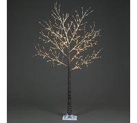 Snowtime 1.8m Copper Wire Frosted Brown Twig Tree With 600 Warm White LEDs